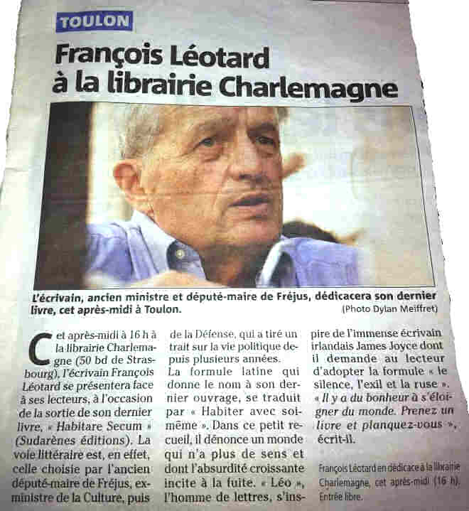Dedicace de François Léotard