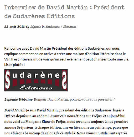 Interview de David Martin