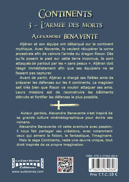 Photo verso du livre: Continents Tome 3 par Alexandre Benavente