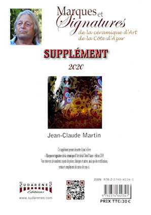 Supplment Marques et signatures de la cramique d'art de la Cte d'Azur. Vallauris, Monaco, Menton, Frjus, Hyres, Biot, etc.