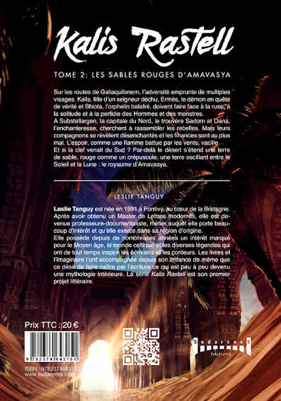 Photo  du livre: Kalis Rastell Tome 2 Les sables rouges d'Amavasya par Leslie Tanguy