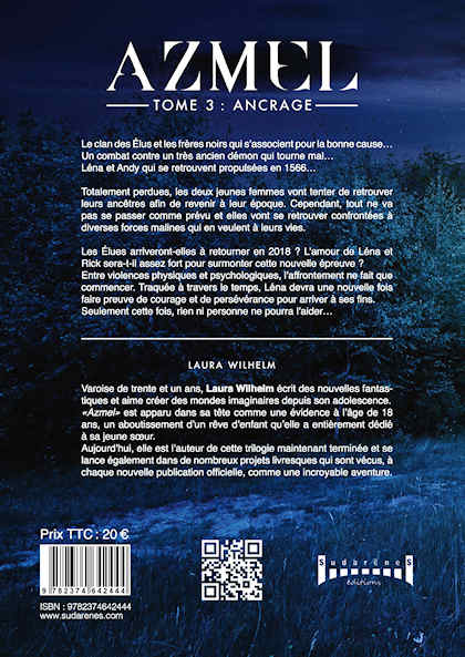 Photo verso du livre:AZMEL Tome 3 :Ancrage par Laura Wilhelm 