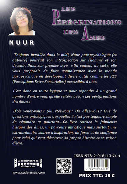 Photo verso du livre: Les pérégrinations des âmes par Nuur