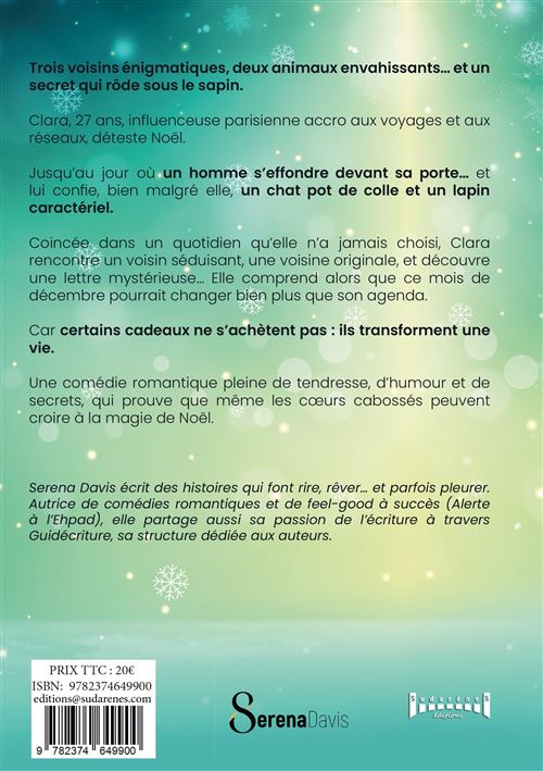 Photo verso du livre:  Un chat-pin pour Noël par Serena DAVIS