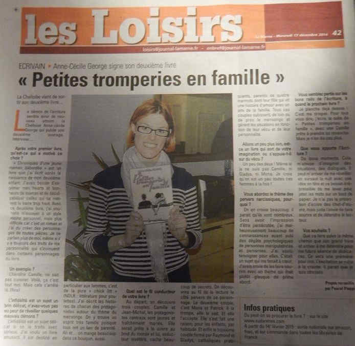 Photo  du livre: Petites tromperies en famille par Anne-Cécile GEORGE