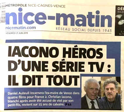 Daniel Auteuil iacono Nice Matin