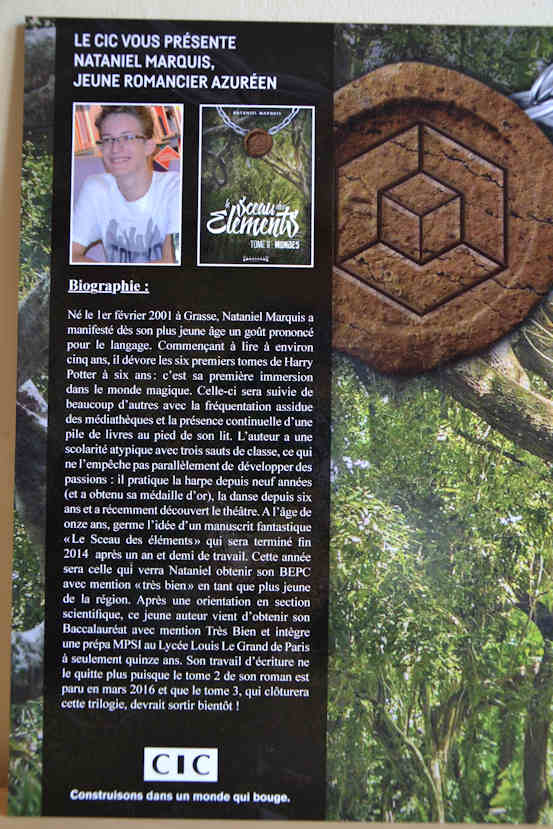 Nataniel Marquis dédicace son livre