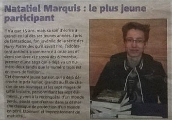 Nataniel Marquis dédicace son livre