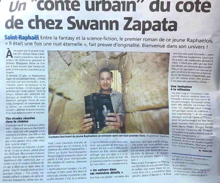 Swann ZAPATA sur var-matin